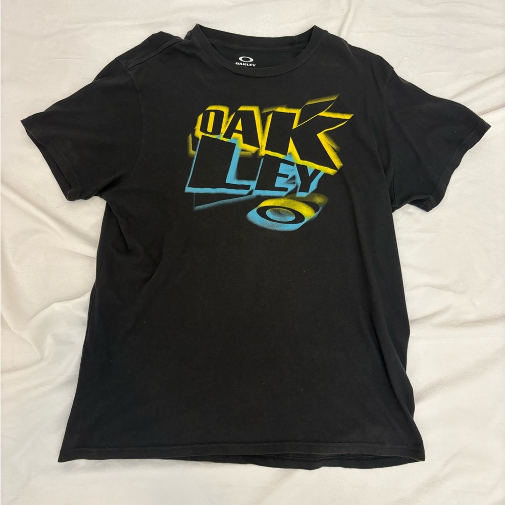 Oakley Black T Shirt Men’s Large with Bold Graphic